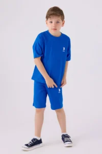 US Polo Assn. U.s. Polo Shirt Assn Boys' Blue Bermuda Set - Image 3