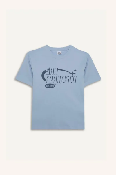 DeFacto Crew Neck Printed Short Sleeve T-Shirt Boy