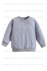 twins tailors Unprinted Fleece Inside 3 Pack Unisex Gray-Blue-Black Crew Neck Children's School Sweatshirt - Image 4