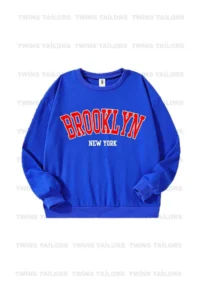 twins tailors Brooklyn California Printed 3-Pack Unisex Red-Blue-Black Crew Neck Kids Sweatshirt - Image 6