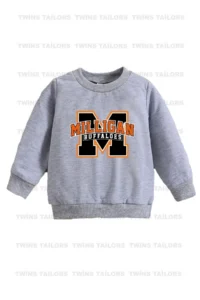 twins tailors Milligan Buffaloes Printed 3-Pack Unisex Gray-Red-Black Crew Neck Kids Sweatshirt - Image 2