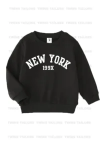 twins tailors New York Printed 3-Pack Unisex Navy Blue-Black-Grey Crew Neck Kids Sweatshirt - Image 2
