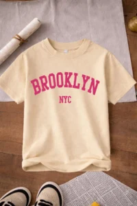 twins tailors Brooklyn And Her Cake Girl Printed 3 Pack Green-Pink-Beige Girls' T-Shirt - Image 4