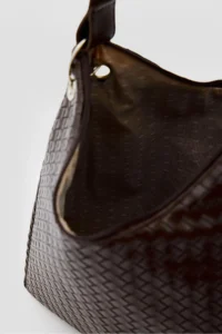 Shule Bags Valerie Braided Shoulder Bag Brown - Image 7