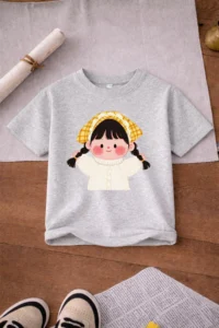 twins tailors Cat And Girl Printed 3-Pack Black-Grey-Yellow Girls' T-Shirts - Image 4