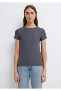 Mavi Anthracite (TENCEL™) Basic T-Shirt Slim Fit / Slim Fit -83620 - Image 3