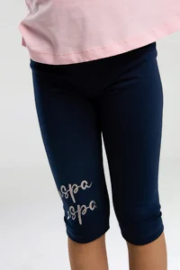 US Polo Assn. Girls' T-Shirt Leggings Set- 100% Cotton - Image 2