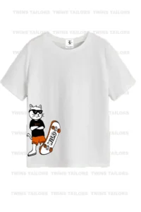 twins tailors Dinosaur Printed 3-Pack Unisex Black-White Kids T-Shirt/T-Shirt - Image 2