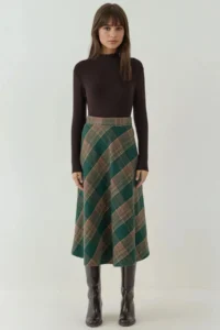 Hiccup A-Form Thick Midi Skirt - Image 6