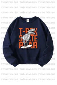 twins tailors T-rex Dinosaur Printed 3-Pack Unisex Navy Blue-Grey-Black Kids Sweatshirt - Image 2