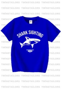 twins tailors Shark Printed 3 Pack Unisex Saks Blue-Black-Purple Kids T-Shirt - Image 3