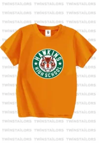 twins tailors Teddy Printed 3 Pack Unisex Orange-Navy Blue-White Children's T-Shirt - Image 4
