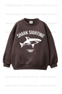 twins tailors Shark And Dinosaur Printed 3 Pack Unisex Green-Grey-Brown Kids Sweatshirts - Image 4