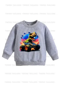 twins tailors Mixed Printed 3 Pack Unisex Saks Blue-Grey-Navy Blue Children's Sweatshirts - Image 4