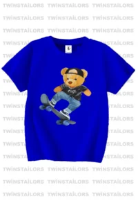 twins tailors Cookie Monster Printed 3-Pack Unisex Saks Blue-Grey-Orange Kids T-Shirt - Image 2