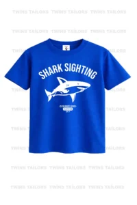 twins tailors Scooter And Shark Printed 3-Pack Unisex Saks Blue-Grey-Orange Children's T-Shirt - Image 3