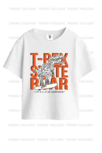 twins tailors Dinosaur And California Printed 3-Pack Unisex Blue-Yellow-White Children's T-Shirt - Image 2