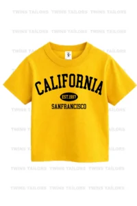 twins tailors Dinosaur And California Printed 3-Pack Unisex Blue-Yellow-White Children's T-Shirt - Image 4
