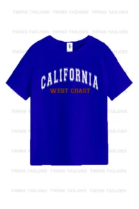 twins tailors California Printed 3 Pack Unisex Black-Sax Blue-Orange Kids T-Shirt/T-Shirt - Image 2
