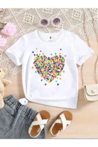 twins tailors Cherry Printed 3 Sets Paket White Girls' T-Shirt - Image 3