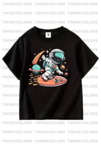 twins tailors Surf Printed 3-Pack Unisex Black-White Kids T-Shirt - Image 3