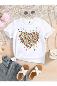 twins tailors Cherry Printed 3 Pack White-Pink-Black Girls' T-Shirt - Image 2