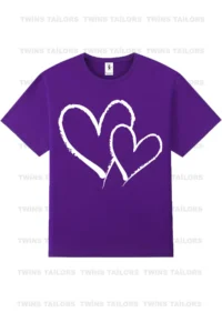 twins tailors Sweet Girl Cup Cat Printed 3-Pack Black-White-Purple Girls' T-Shirt - Image 3