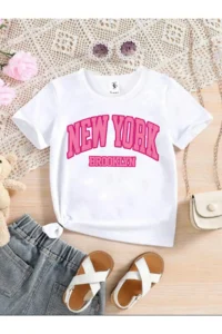 twins tailors New York Printed 3-Pack White Girls' T-Shirt - Image 2
