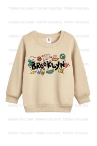 twins tailors Skate Boarding And Mixed Printed 3 Pack Unisex Black-Grey-Beige Kids Sweatshirts - Image 4