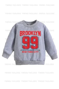 twins tailors California And Brooklyn Printed 3-Pack Unisex Grey-Black-Brown Kids Sweatshirts - Image 6