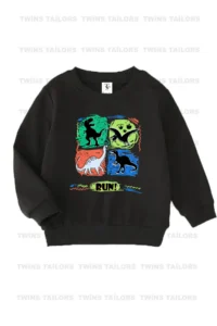 twins tailors Dinosaur And Mixed Printed 3-Pack Unisex Beige-Black-Green Kids Sweatshirt - Image 4