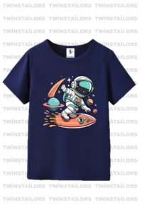 twins tailors Teddy Bear Printed 3 Pack Unisex Navy Blue-Grey-Red Children's T-Shirt - Image 3