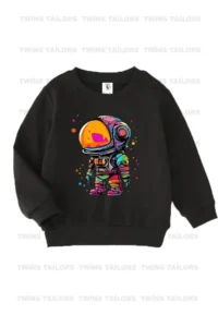 twins tailors Astronaut Printed 3 Pack Unisex Navy Blue-Grey-Black Crew Neck Kids Sweatshirt - Image 6