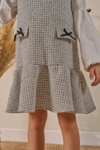 Minipodyum Girls' Dress Baby Collar Shirt Holiday Dress - Image 7