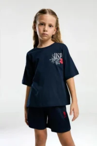 US Polo Assn. U.s. Polo Shirt US2072-4 KIZ Shorts Set