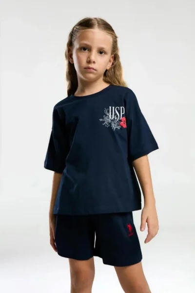 US Polo Assn. U.s. Polo Shirt US2072-4 KIZ Shorts Set