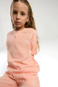 US Polo Assn. U.s. Polo Shirt Assn Girls' Pink Shorts Set - Image 2
