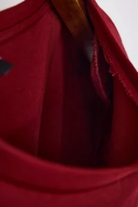 TRENDYOLMİLLA Wardrobe Essentials-Burgundy Regular/Normal Pattern padded Knitting T-Shirt - Image 7