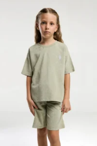 US Polo Assn. U.s. Polo Shirt Assn Girls' Pink Bermuda Set