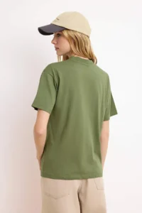TRENDYOLMİLLA Brown-Khaki 2 Sets Package 100% Cotton Basic Dog collar Knitting T-Shirt - Image 7