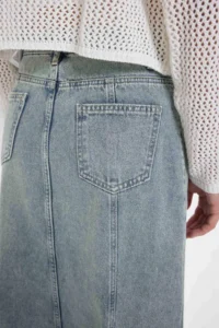 DeFacto Fashion Fit with pocket Jeans Maxi Skirt - Image 6
