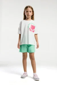US Polo Assn. U.s. Polo Shirt Assn Girls' Yellow Shorts Set - Image 2