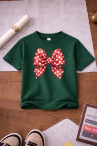 twins tailors Ribbon and Cute Girl Printed 3-Pack Blue-Pink-Green Girls' T-Shirt - Image 3