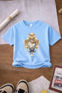 twins tailors Ribbon and Cute Girl Printed 3-Pack Blue-Pink-Green Girls' T-Shirt - Image 4