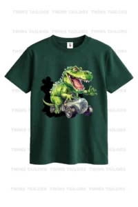 twins tailors Cool Boy And Teddy Bear Printed 3-Pack Unisex Black-White-Green Kids T-Shirt - Image 3