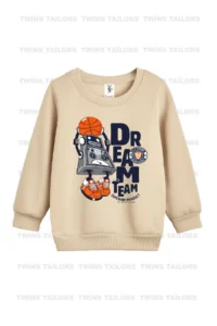twins tailors Dream Team and Teddy Printed 3 Pack Unisex Navy Blue-Red-Beige Kids Sweatshirts - Image 2