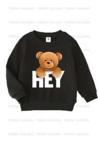 twins tailors Teddy bear Printed 3 Pack Unisex Beige-Black-Brown Kids Sweatshirt - Image 6