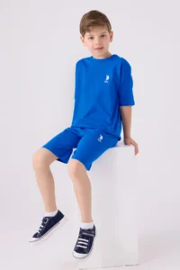 US Polo Assn. U.s. Polo Shirt Assn Boys' Blue Bermuda Set