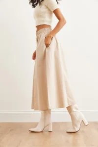 Olalook Women's Stone Waist Elastic Parachute Bell Skirt - Image 5
