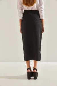 Bianco Lucci Women Front Shirred Skirt - Image 4